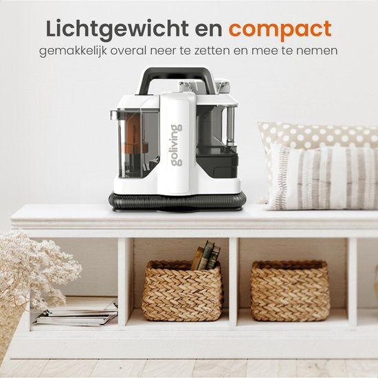 Goliving Tapijtreiniger - Reinigingsmachine - Krachtige Vlekkenreiniger - 450W Motor - Draagbare Bank Reiniger - Waterstofzuiger Met 2 Opzetstukken