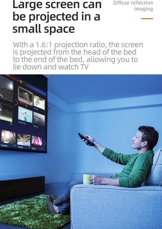 Fuegobird - Upgrade Smart Mini Beamer - Mini Beamer Projector - Pocket Beamer - USB - AV - Laptop - Smartphone