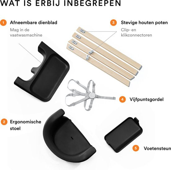 Stokke® Clikk™ Kinderstoel Midnight Black