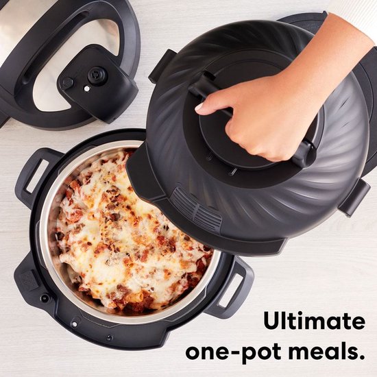 Instant Pot Duo Crisp 7,6L Multicooker + Airfryer - 11-in-1 Snelkookpan - Slowcooker - Sous-vide - Air Fry - Twee-Deksel Systeem - Tot 8 Porties