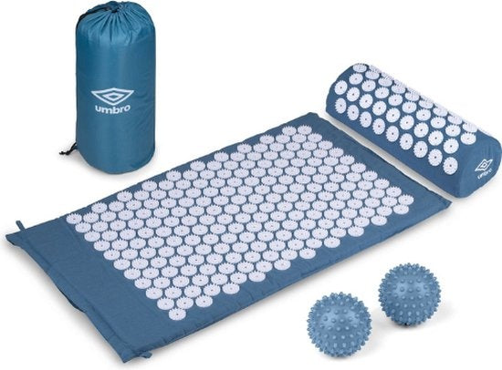 Umbro Spijkermat - Acupressuur Mat - Shakti Mat - Massage Mat - 42x71cm - Blauw