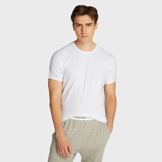 Calvin Klein heren 3P O-hals shirts wit