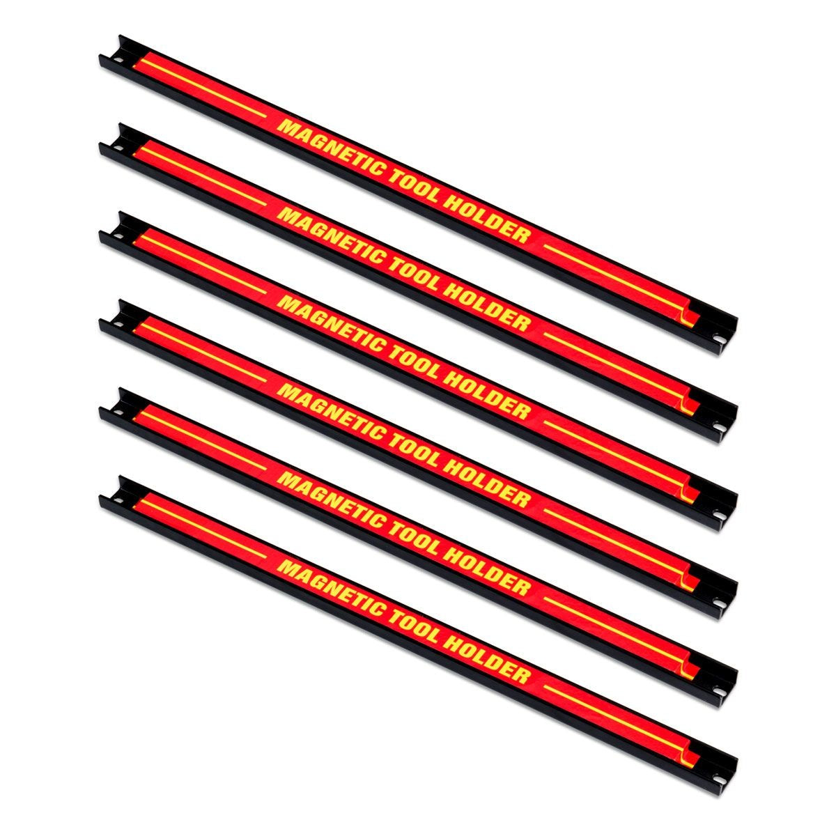 Coast Magnetische Wand Gereedschapshouder - 6 stuks - 46 cm Rood en Zwart