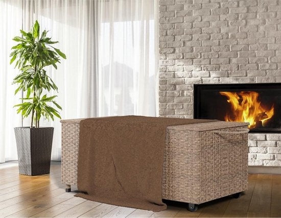 Casaria Opbergkist – Weerbestendig 122x56x61cm 360L - Crème