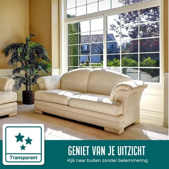 Homewell Raamfolie HR++ 120x300cm - 99% UV protectie - Statisch Zelfklevend - Isolerend - Transparant