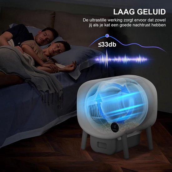 Zelfreinigende Kattenbak - Grote Capaciteit Automatische Kattenbak -XXL 95L - Electrische Kattenbak - Incl. App-Met Kattenbakmat en 3 rollen opvangzakjes