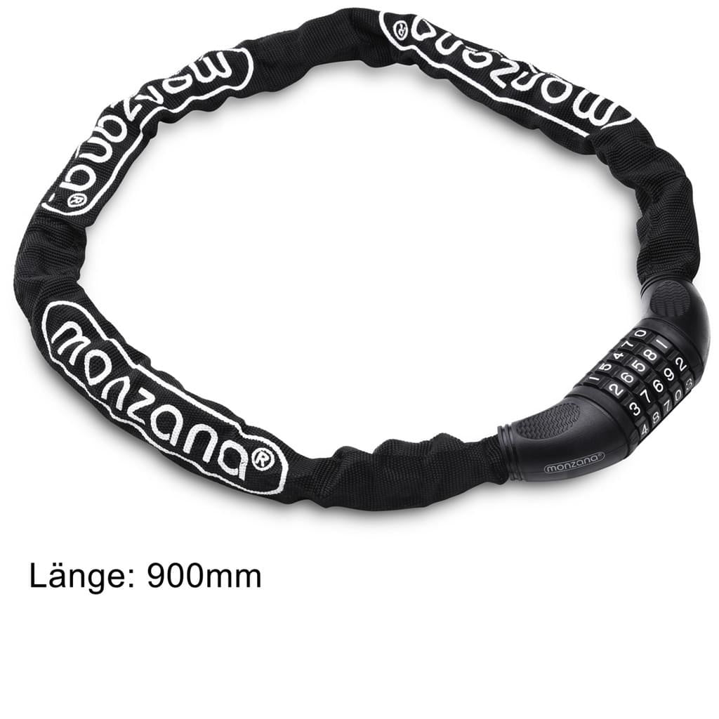 Monzana Fietsslot 90cm - met Numerieke Code en Sterke Ketting