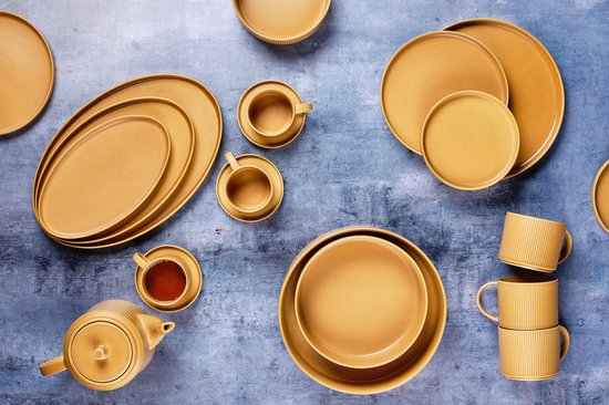SCANDI Compleet Servies - 36 stuks - Oker