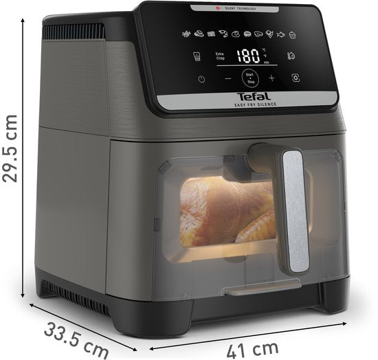Tefal Easy Fry Silence XXL EY846H - Stille Airfryer XXL 7L - 1700W - 43 dB - 10 Programma's - 55% Sneller - Voor 8 Personen
