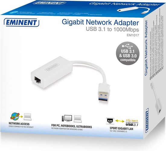 Eminent Gigabit USB 3.0 netwerkadapter