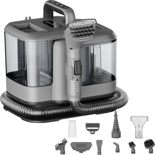 Powell Stoomreiniger - Tapijtreiniger - Vlekkenreiniger - Bank Reiniger - Meubelreiniger - Tapijtreiniger Stofzuiger - Reinigingsmachine - Tapijt Reiniger - 1800 Watt - Grijs