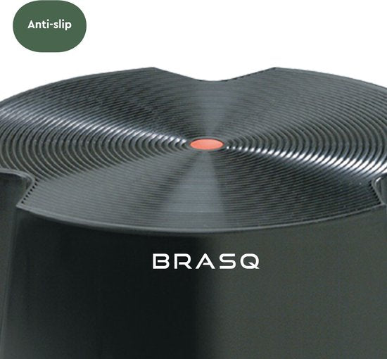 BRASQ Opstapkrukje zwart kunststof Essential ST100 draagvermogen 150 kg, opstapkruk, olifantenvoet, kantoorkruk, trap, roltrap, kruk