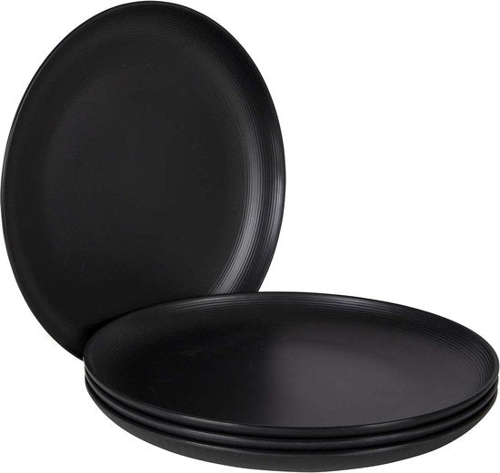 Bo-Camp - Industrial - Dinerbord - Orville - 4 Stuks - Zwart