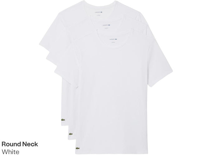Lacoste Basic T-Shirt - 3-Pack - maat XXL - White/Silver Chine-Black