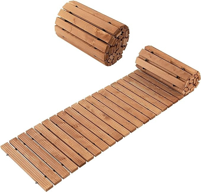 Coast Garten-HolzWeg 245 x 43 x 2 cm Roll-off weerbestendige rechte rechte stoep buitenshuis