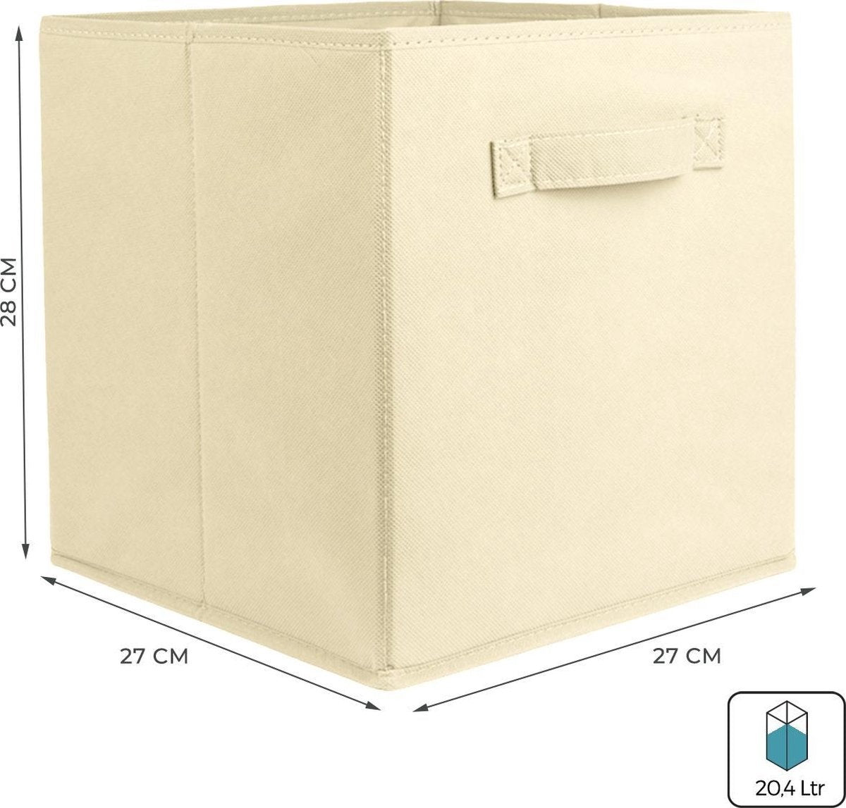 LifeGoods Kast Organizers - 6 Stuks - 20L - Textiel - Beige