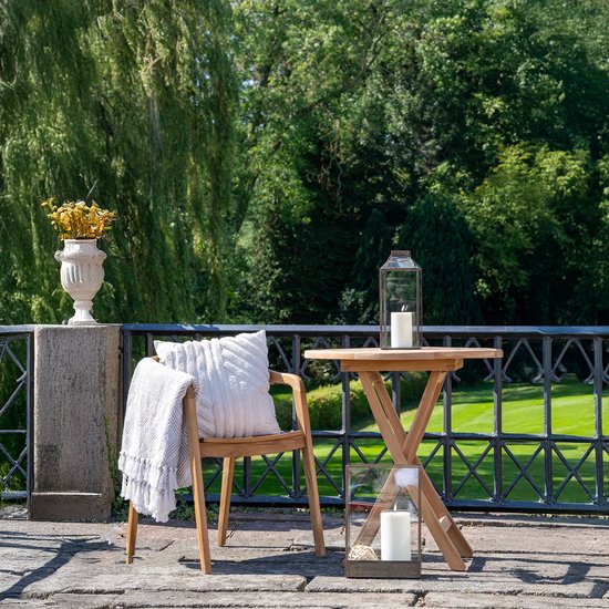 Artichok Claudette Houten Tuinstoel Naturel - met Armleuning - Teak - Terrasstoel
