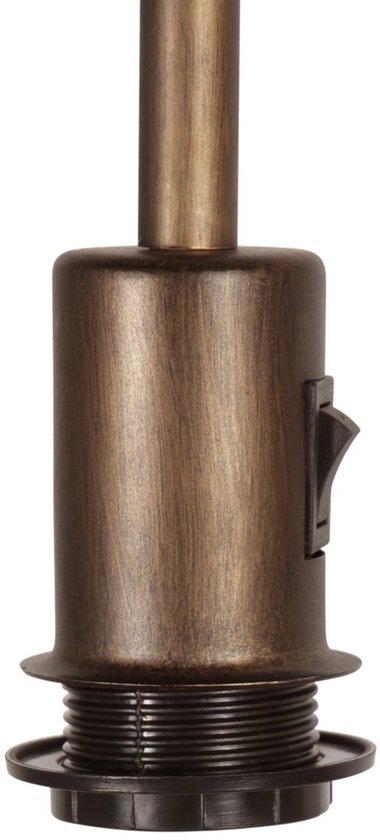 Vloerlamp brons 152 cm Hoog Stang 4737BR met E27 fitting, zonder kap - Mexlite, Tijdloos Metaal Design