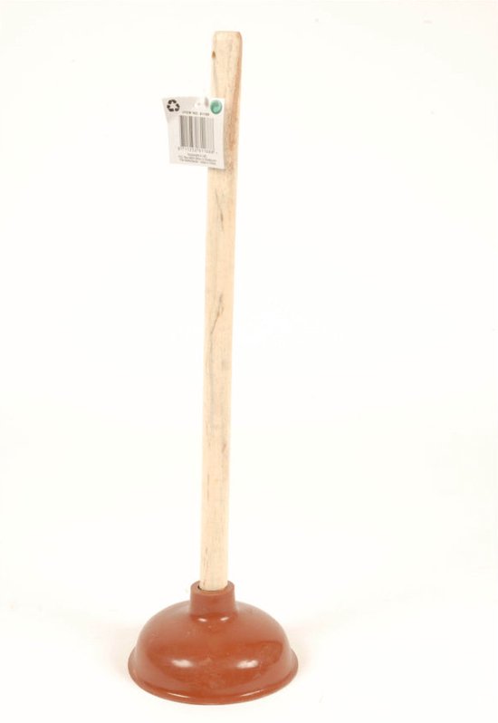 Basic Rubberen Ontstopper Met Houten Steel