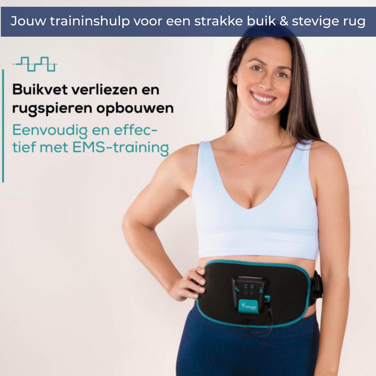 Antelope Corefit II EMS Trainer – Elektrische Buikspiertrainer & Rugspiertrainer – 9 Programma’s – Instelbare intensiteit - Taille 75–130 cm – Incl. Batterijen – Voor Mannen & Vrouwen