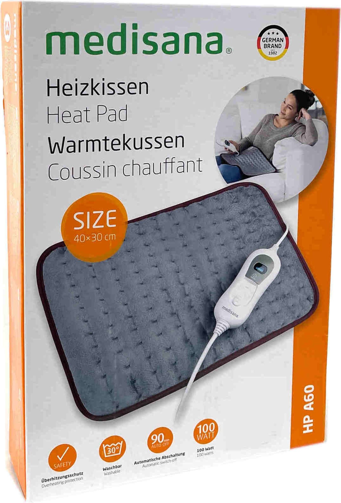 Medisana Warmtekussen HP A60 - 30x40 cm - Grijs