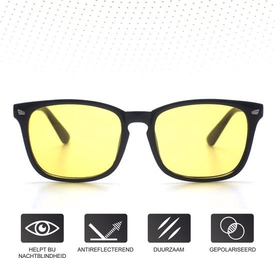 LC Eyewear Nachtbril - Computerbril - Avondbril - Blauw Licht Bril Zonder Sterkte - Nacht Bril voor Auto of motor - Beeldschermbril - Blue Light Glasses - Autobril