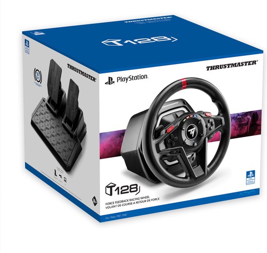 Thrustmaster T128-P - Racestuur en Pedalen - Force Feedback & Magnetische Flippers - Voor PS5/PS4/PC - Geschikt voor Forza Horizon 6 (PC)