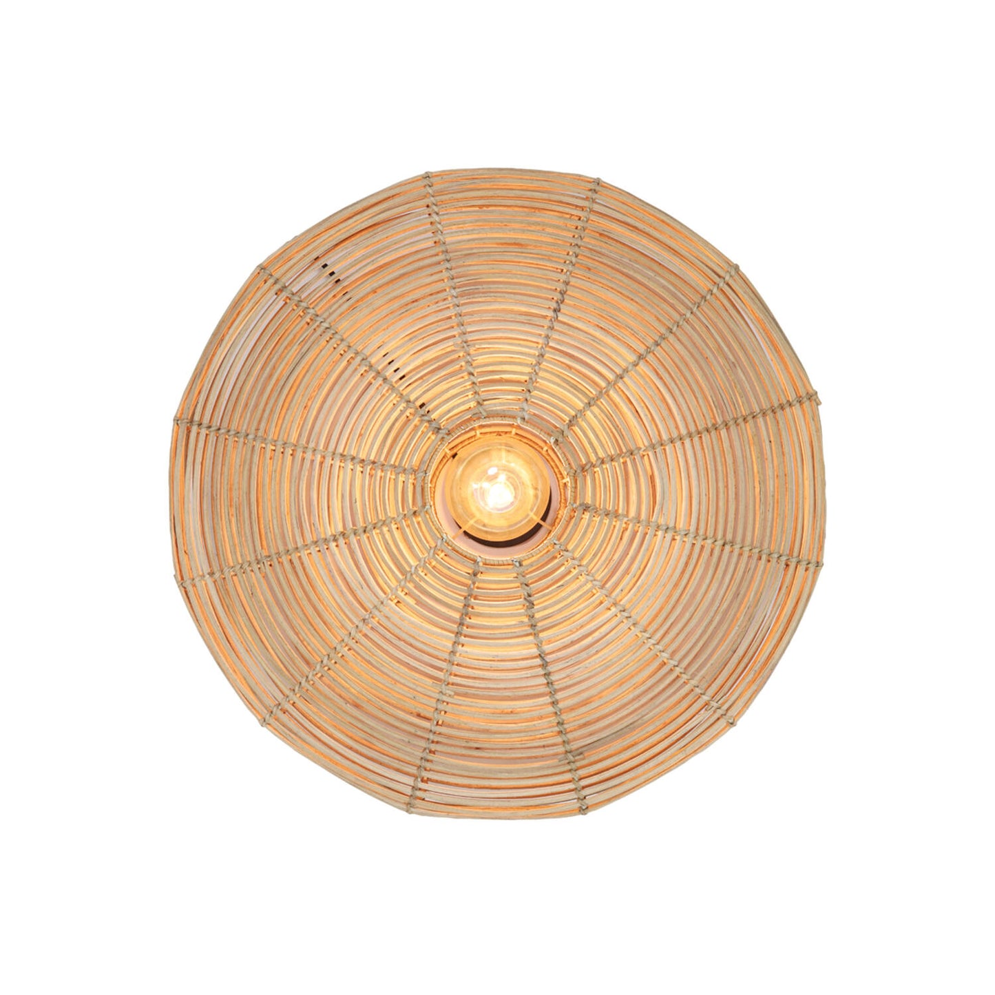 Light & Living Wandlamp Mataka – Ø 60 cm – Gevlochten Rotan In Naturel/Bruin – Moderne Ronde Wandlamp Voor Sfeervol Lichteffect – Exclusief Lichtbron – E27 Fitting