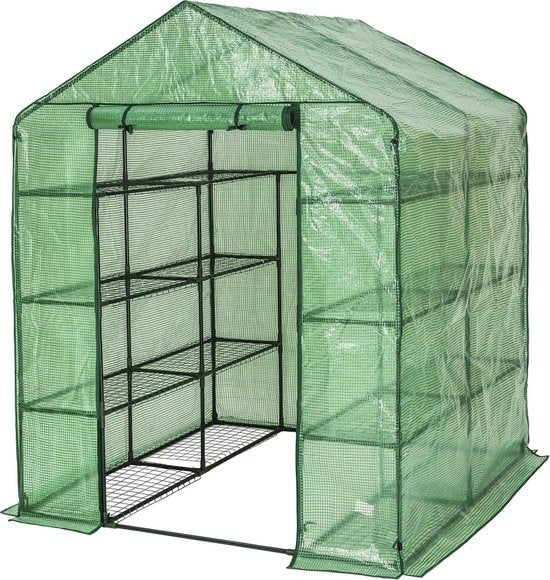 tectake® - Broeikas Hobbykas - Veel werkruimte - 143 x 143 x 195 cm - 401860
