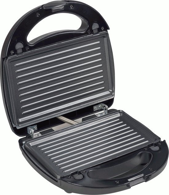 Bestron Tosti apparaat - ASM8010 - 760W - 3-in-1 Tosti's, wafels en grillen - Anti aanbaklaag - Grijs - 5 jaar garantie