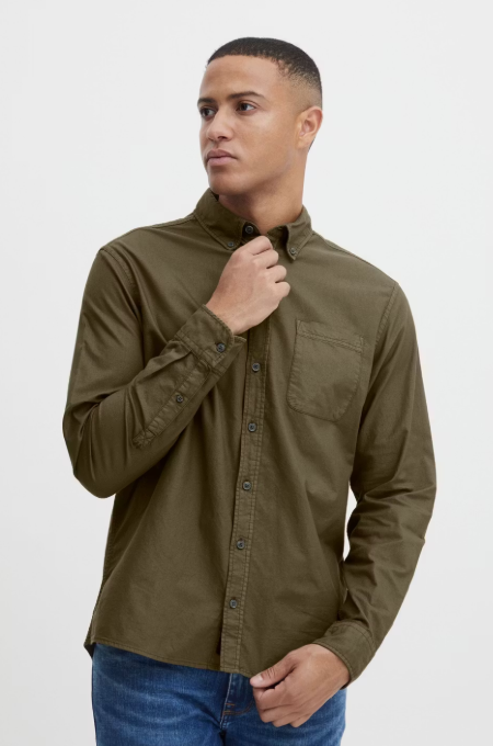 Blend Overhemd Oxford Forest Night – Maat XL - Heren – Normale Pasvorm