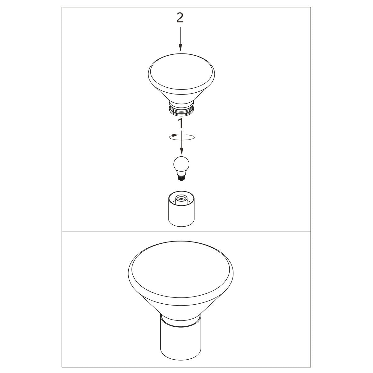 Tafellamp Ambiance 3401ZW Zwart, 25 cm hoog, 26 cm diameter, van elektronica, glas en metaal, Steinhauer, Eigentijds design voor binnengebruik