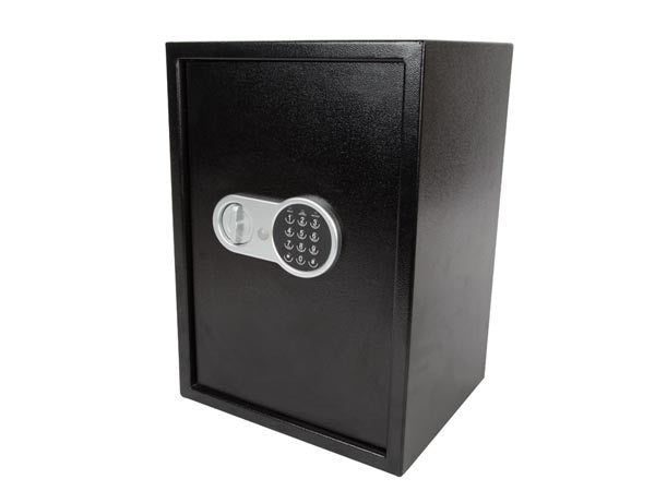 Perel Elektronische kluis, met cijferslot, 1 legbord, inclusief noodsleutel en bevestingsmateriaal, 50 x 35 x 31 cm, 14.5 kg
