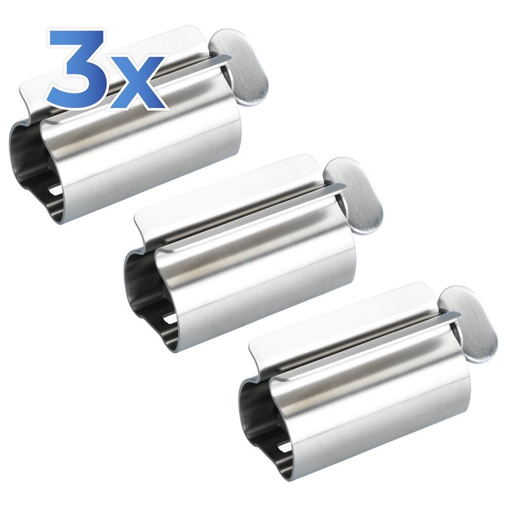 Wenko Tubeknijper Set van 3 - RVS - 8,3x3,9x3,5 cm