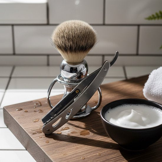 ProTrue Barbiersmes met 100 Scheermesjes - Shavette Open Scheermes - Klassiek Kappersmes - Safety razor - Straight Razor