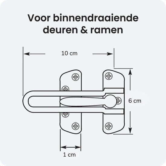 Deurslot voor binnendeur - Zilver - Sloten - Deur - Klink vergrendeling - Slotjes - Buitendeur - WC - Veiligheid - Luft