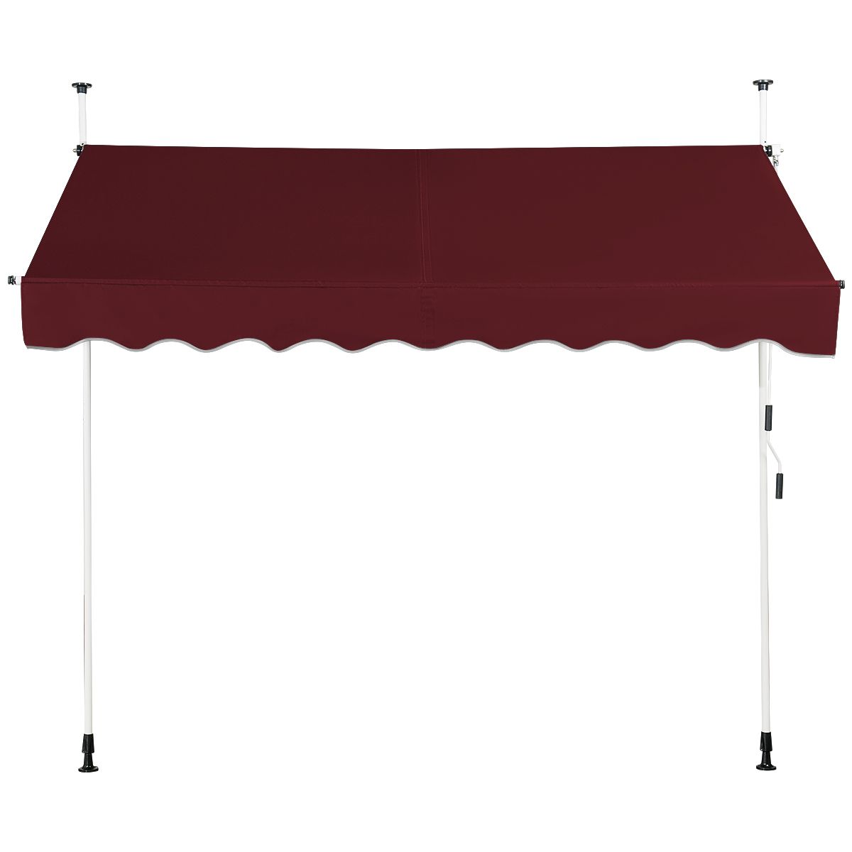Coast Klemzonnescherm - Uitschuifbaar - Hoogte verstelbaar - Rood - 250 cm breed