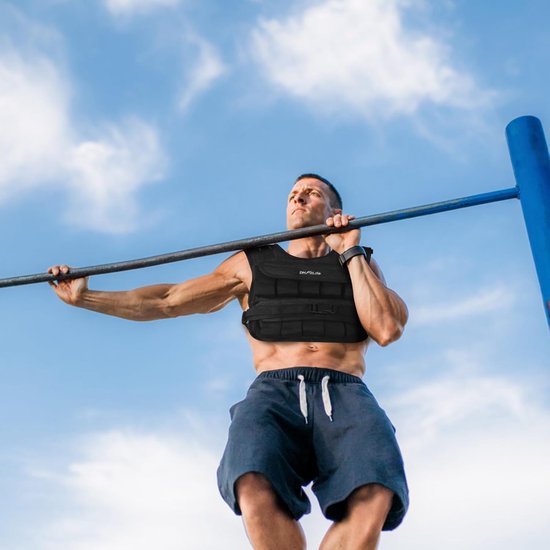 DH FitLife Verstelbaar Gewichtsvest 20 KG, Compact en Stabiel voor Spieropbouw en Krachttraining, Verzwaarde vest, Hardloopvest voor Dames en Heren, Fitnessvest, Trainingsvest