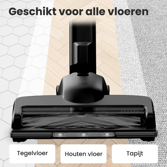 Auronic Steelstofzuiger - Draadloos - Zonder Zak - Op Accu - Zelfstaand - 220W - Extra Batterij - Vacuum Cleaner - Zwart
