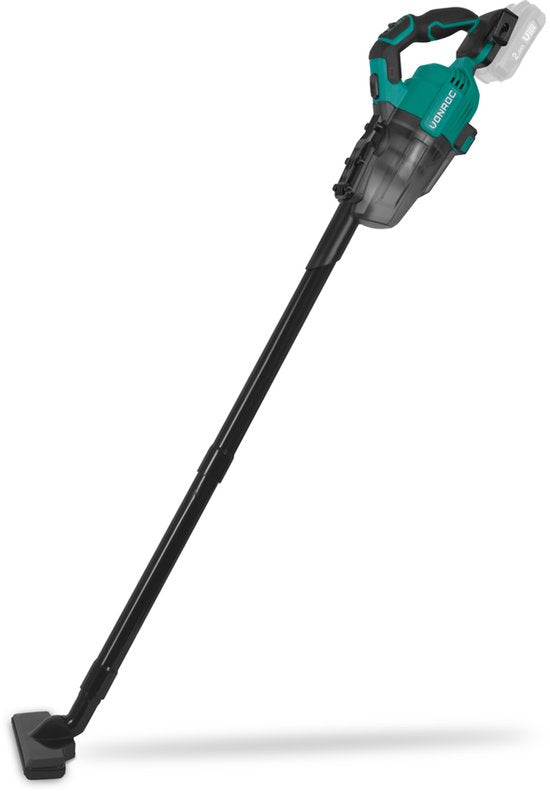 VONROC Krachtige accu steelstofzuiger – VPower 20V – Excl. accu & oplader – 0.6L opvangbak - Incl. 3 mondstukken, 2 verlengbuizen en flexibele slang