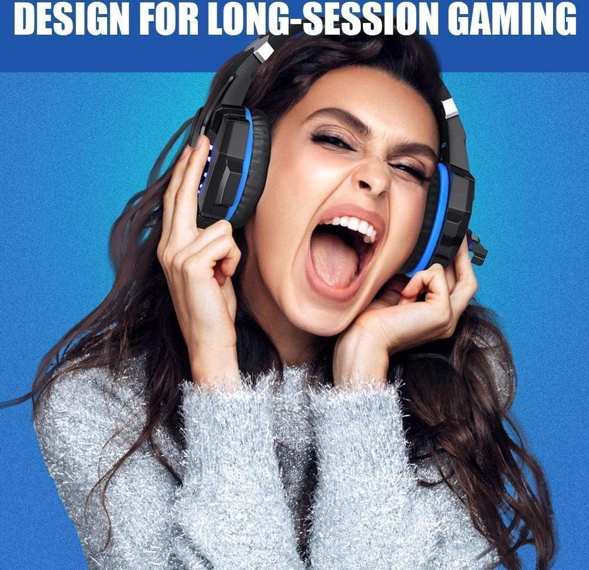 KOTION EACH G9000 Gaming Headset - PS4, laptops - Zwart/Blauw