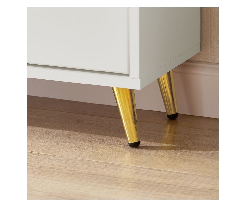 SoBuy Schoenenbank Wit - 110 x 26 x 52 cm - Met Zitkussen en Opbergruimte