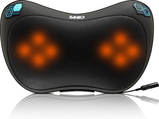 Sanbo Shiatsu Massagekussen - Draadloos - Massageapparaten - Met Warmtefunctie - Zwart