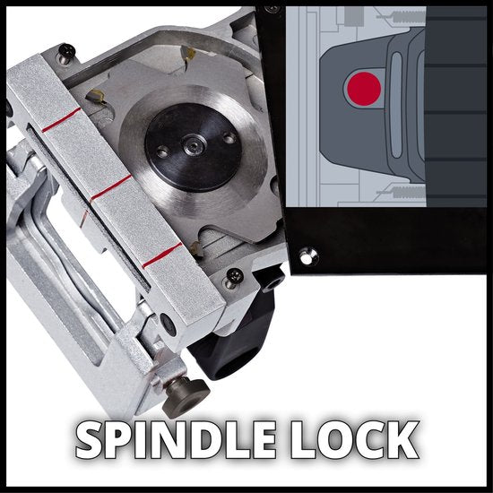 Einhell Lamellendeuvelfrees TC-BJ 900 - 860 W - 11.000 t/min - Ø100x22x3,8 mm - Max. Freesdiepte: 14 mm - Hoekinstellingen: 0°-90° - Incl. Stofzak