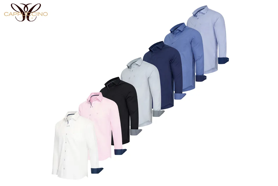 Cappuccino Italia - 2XL - Overhemd - Blauw