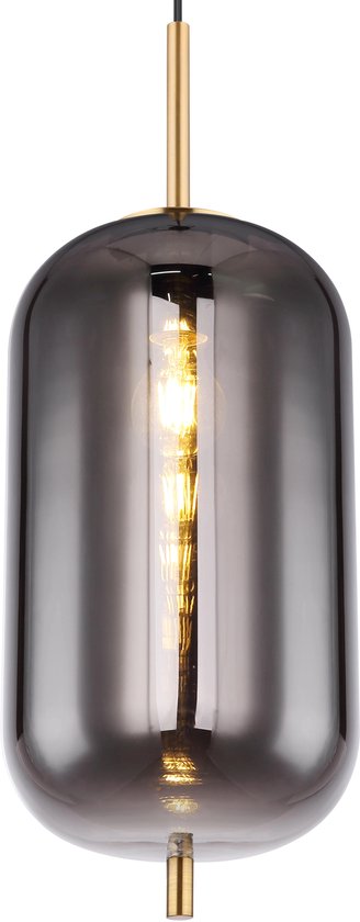 Hanglamp Glas Smoke | E27 | Zwart | Glazen bol | Glas bol | Woonkamer | Eetkamer