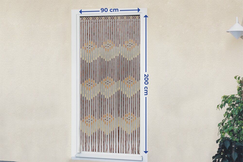 Wenko Kralengordijn Bamboe Handgemaakt - Deurgordijn voor Balkon en Terras - 90 x 200 cm - Meerkleurig