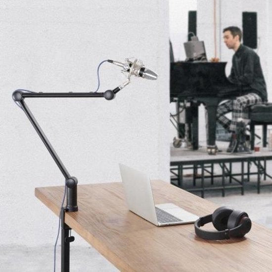 Professionele microfoon arm standaard verstelbaar voor vloggen podcasting broadcasting gaming