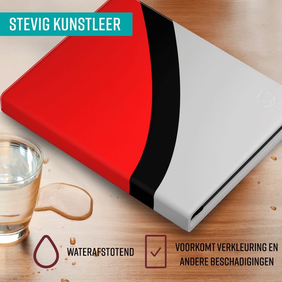 NAPI Toploader Pro Binder voor 288 Kaarten - Premium Verzamelmap Toploaders met Ritssluiting - Trading Cards Map - 9 Pocket - Kunstleer - Rood/Wit