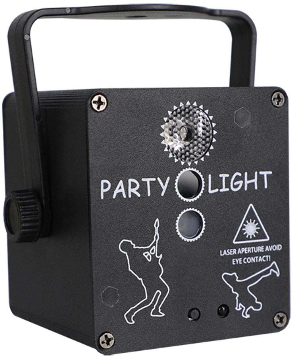 Discolamp met Party Laser en Afstandsbediening - LED Stroboscoop USB - 2 Eyes Laser